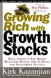 Cover of Growing Rich with Growth Stocks by Kirk Kazanjian