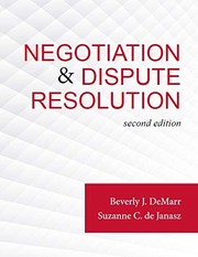 Cover of Negotiation & Dispute Resolution, 2e loose-leaf by DeMarr