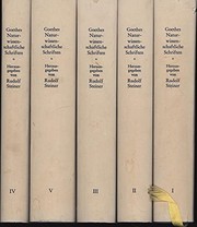 Front cover of Goethes Naturwissenschaftliche Schriften by Johann Wolfgang von Goethe
