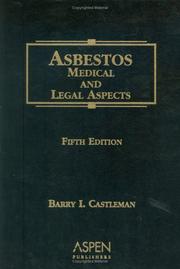 Cover of Asbestos by Barry I. Castleman