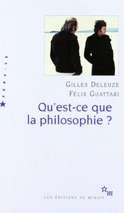 Front cover of Qu'est-ce que la philosophie? by Gilles Deleuze