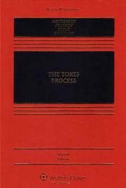 Cover of The torts process by Henderson, James A.