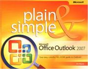 Front cover of Microsoft  Office Outlook  2007 Plain & Simple (Plain & Simple Series) by Jim Boyce