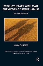 Cover of Psychotherapy with Male Survivors of Sexual Abuse by Alan Corbett