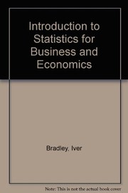 Front cover of Introductory statistics for business and economics by Iver E. Bradley
