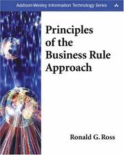Cover of Principles of the Business Rule Approach by Ronald G. Ross
