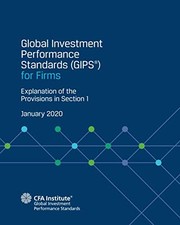 Front cover of Global Investment Performance Standards for Firms by CFA Institute