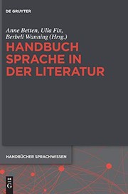 Front cover of Handbuch Sprache in der Literatur by Anne Betten
