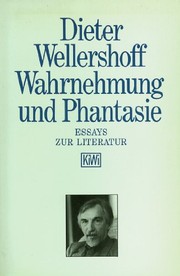 Cover of Wahrnehmung und Phantasie by Dieter Wellershoff