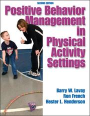 Cover of Positive behavior management in physical activity settings by Barry Wayne Lavay