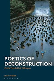 Front cover of Poetics of Deconstruction by Lynn Turner