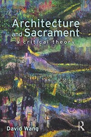 Cover of Architecture and Sacrament by David Wang