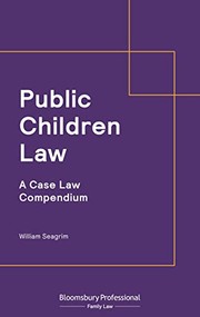 Front cover of Public Children Law by William Seagrim