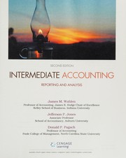 Cover of Intermediate accounting by James M. Wahlen