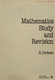 Cover of Mathematics Study and Revision by R. Porkess