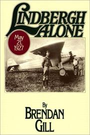 Cover of Lindbergh alone by Brendan Gill