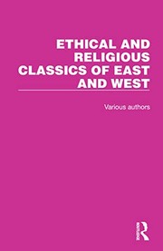 Front cover of Ethical and Religious Classics of East and West by A. J. Arberry