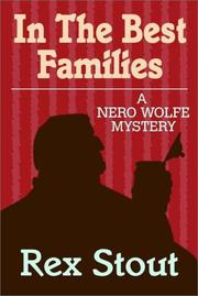 Front cover of In the best families by Rex Stout