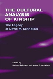 Front cover of The cultural analysis of kinship by Richard Feinberg