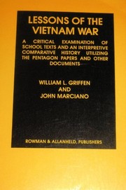 Cover of Lessons of the Vietnam War by William L Griffen