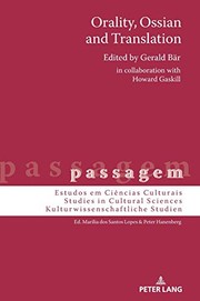 Cover of Orality, Ossian and Translation by Gerald Bär