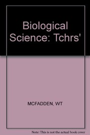 Front cover of McFadden Biological Science 3ed Teachers Manual (Keeton) by William T. Keeton