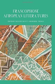 Cover of Francophone Afropean Literatures by Nicki Hitchcott