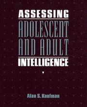 Front cover of Assessing adolescent and adult intelligence by Kaufman, Alan S.