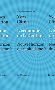 Cover of L'économie de l'attention by Yves Citton