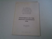 Front cover of Statement on the defence estimates by Great Britain. Ministry of Defence.