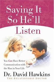 Front cover of Saying It So He'll Listen by Hawkins, David