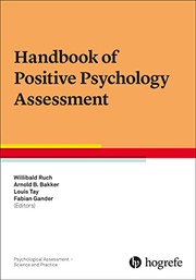 Front cover of Handbook of Positive Psychology Assessment by Willibald Ruch