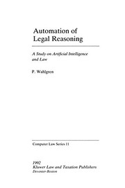 Front cover of Automation of legal reasoning by Peter Wahlgren