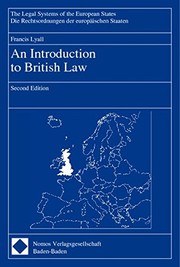 Front cover of An Introduction to British Law. by Francis Lyall