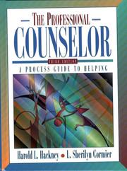 Cover of The professional counselor by Harold Hackney