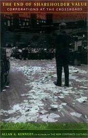 Front cover of The end of shareholder value by Allan A. Kennedy