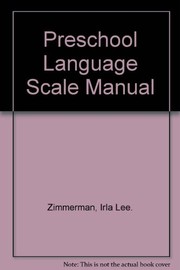 Front cover of Preschool language scale manual by Irla Lee Zimmerman