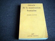 Front cover of Théorie de la motivation humaine by Nuttin, Joseph