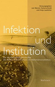 Front cover of Infektion und Institution by Marion Hulverscheidt