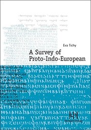Front cover of A survey of Proto-Indo-European by Eva Tichy