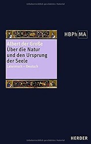 Front cover of Liber de natura et origine animae = by Saint Albertus Magnus