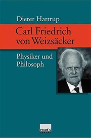 Front cover of Carl Friedrich von Weizsäcker by Dieter Hattrup