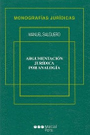 Front cover of Argumentación jurídica por analogía by Manuel Salguero