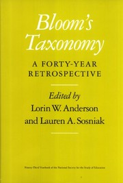 Front cover of Bloom's taxonomy by Lorin W. Anderson