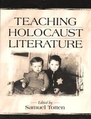 Cover of Teaching Holocaust Literature by Samuel Totten