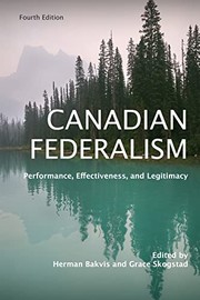 Cover of Canadian Federalism by Herman Bakvis