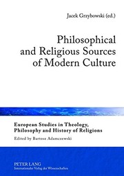 Front cover of Philosophical and Religious Sources of Modern Culture by Jacek Grzybowski