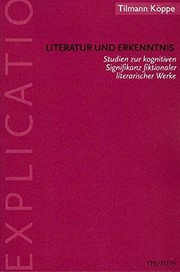 Front cover of Literatur und Erkenntnis by Tilmann Köppe