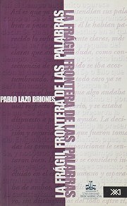 Cover of La frágil frontera de las palabras by Pablo Lazo Briones