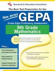 Front cover of New Jersey GEPA Grade 8 Math (REA) - The Best Test Prep for NJ Grade 8 Math by Research and Education Association